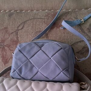 Forever 21 Light Blue Quilted Crossbody Bag